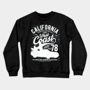 California West Coast Vintage Surf Beach Vacation Crewneck Sweatshirt